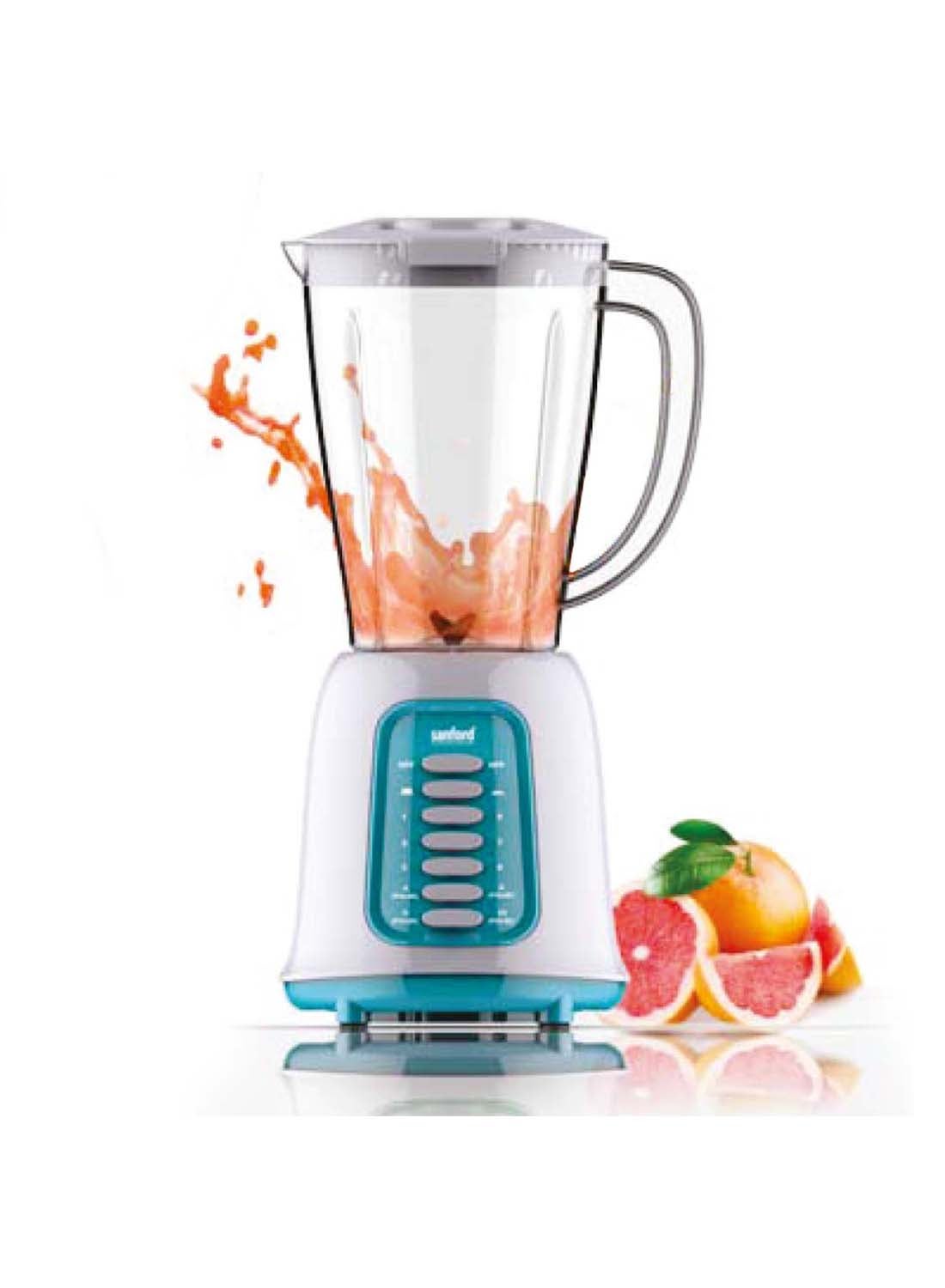 Sanford 2 In 1 Blender 1.5 L 400W, SF6820BRKitchen Appliances1.5 Litre Capacity Jar. Strong Body with Colorful Panel. 10 Speed Control with Pulse. 100% Copper Motor, 400 Watts. Grinder Jar with Measuring Cup. Blend Different Kinds of Fruit Juice. Safety J